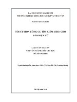 Tối ưu hóa công cụ tìm kiếm (SEO) cho báo điện tử 