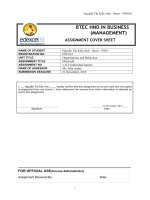 Organisations and Behaviour Assignment 1