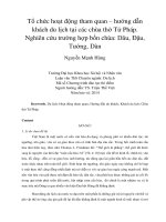 Tổ chức hoạt động tham quan – hướng dẫn khách du lịch tại các chùa thờ tứ pháp  nghiên cứu trường hợp bốn chùa dâu, đậu, tướng, dàn 
