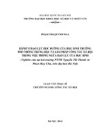 Hành vi bạo lực học đường của học sinh trường phổ thông trung học và giải pháp công tác xã hội trong việc phòng ngừa hành vi bạo lực của học sinh 