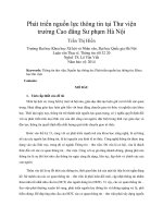 Phát triển nguồn lực thông tin tại thư viện trường cao đẳng sư phạm hà nội 