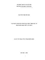 Vận dụng phương pháp dạy học theo dự án phần hóa học hữu cơ lớp 9 