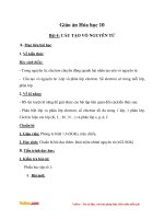 Giáo án Hóa học 10 bài 4: Cấu tạo vỏ nguyên tử