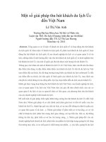 Một số giải pháp thu hút khách du lịch úc đến việt nam 