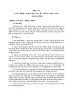 CHỨC NĂNG, NHIỆM VỤ CỦA CÁC PHÒNG, BAN, VIỆN, TRUNG TÂM