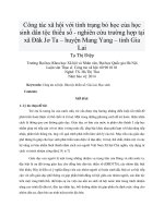 Công tác xã hội với tình trạng bỏ học của học sinh dân tộc thiểu số   nghiên cứu trường hợp tại xã đăk jơ ta – huyện mang yang – tỉnh gia lai 