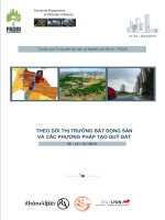 THEO DÕI THỊ TRƯỜNG BẤT ĐỘNG SẢN VÀ CÁC PHƯƠNG PHÁP TẠO QUỸ ĐẤT