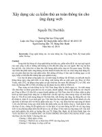 Xây dựng các ca kiểm thử an toàn thông tin cho ứng dụng web 