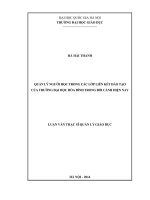 Quản lý người học trong các lớp liên kết đào tạo của trường đại học hòa bình trong bối cảnh hiện nay 