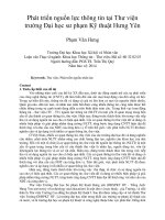 Phát triển nguồn lực thông tin tại thư viện trường đại học sư phạm kỹ thuật hưng yên 