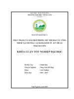 Thực trạng và giải pháp phòng trừ mối hại các công trình tại trường Cao đẳng Kinh tế  Kỹ thuật Thái Nguyên