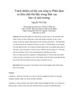 Trách nhiệm xã hội của công ty phân đạm và hóa chất hà bắc trong lĩnh vực bảo vệ môi trƣờng 