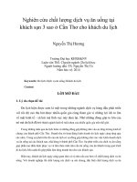 Nghiên cứu chất lượng dịch vụ ăn uống tại khách sạn 3 sao ở cần thơ cho khách du lịch 