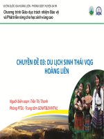 DU LỊCH SINH THÁI VQG HOÀNG LIÊN