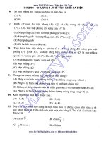 Trắc nghiệm Hình học 12 có đáp án ban nâng cao