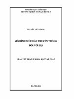 Luận văn mô hình siêu dẫn truyền thống đối với h2s 