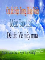 giáo án tạo hình: Vẽ mưa rơi lớp 3 tuổi