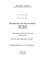 Luận văn mô hình siêu dẫn truyền thống đối với h2s 