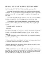 Đề cương môn an toàn lao động và bảo vệ môi trường