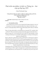 Phát triển sản phẩm và dịch vụ thông tin – thư viện tại đại học FPT 