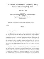 Các tội xâm phạm an toàn giao thông đường bộ theo luật hình sự việt nam