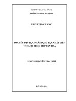 Tổ chức dạy hoc phần động học chất điểm vật lí 10 theo tiếp cận pisa 