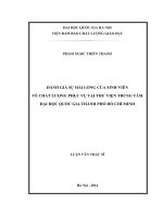 Đánh giá sự hài lòng của sinh viên về chất lượng phục vụ tại thư viện trung tâm đại học quốc gia thành phố hồ chí minh 