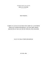 Nghiên cứu, đề xuất giải pháp lồng ghép xác lập mô hình thích ứng với biến đổi khí hậu cấp cộng đồng trong định hướng sử dụng đất huyện tiền hải, tỉnh thái bình 