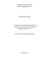 Vận dụng quan điểm dạy học kiến tạo trong dạy học chương “nhóm oxi” hóa học 10 nâng cao 