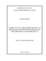 Nghiên cứu xử lý một số hợp chất hữu cơ độc hại bằng phương pháp oxi hóa quang hóa trên hệ xúc tác dị thể chứa ti 