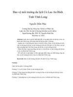 Bảo vệ môi trường du lịch cù lao an bình tỉnh vĩnh long 