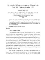 Sự chuyển biến trong tư tưởng chính trị của phan bội châu trước năm 1925 