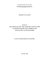 Quản lý hoạt động dạy học thực hành hệ cao đẳng nghề tại trường đại học công nghiệp hà nội đáp ứng nhu cầu doanh nghiệp 