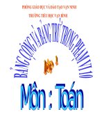 Bài giảng Toán 1 chương 2 bài 17: Bảng cộng và bảng trừ trong phạm vi 10