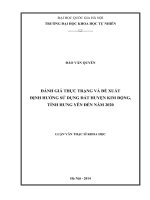 Đánh giá thực trạng và đề xuất định hướng sử dụng đất huyện kim động, tỉnh hưng yên đến năm 2020 