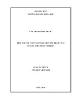 Tiểu thuyết việt nam thập niên đầu thế kỷ XXI từ góc nhìn phân tâm học