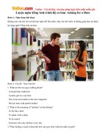 Luyện nghe tiếng Anh trình độ cơ bản: Asking for a Date