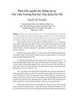 Phát triển nguồn lực thông tin tại thư viện trường đại học xây dựng hà nội 