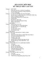 Bài giảng kỹ thuật siêu cao tần