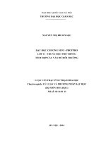 Dạy học chương nitơ   photpho lớp 11   trung học phổ thông tích hợp các vấn đề môi trường 