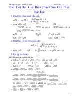 Bài 2    biến đổi đơn giản biểu thức chứa căn thức bậc hai