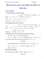 Bài 6  các dạng bài toán tìm giá trị nhỏ nhất