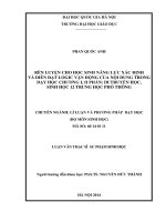 Rèn luyện cho học sinh năng lực xác định và diễn đạt logic vận động của nội dung trong dạy học chương i, II phần di truyền học, sinh học 12 trung học phổ thông 