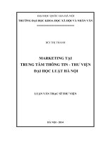 Marketing tại trung tâm thông tin   thư viện đại học luật hà nội 