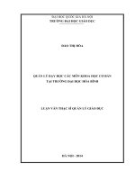 Quản lý dạy học các môn khoa học cơ bản tại trường đại học hòa bình 