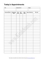 Mẫu ghi chép cuộc hẹn trong ngày