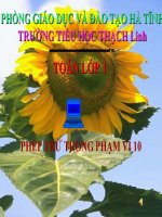 Bài giảng Toán 1 chương 2 bài 16: Phép trừ trong phạm vi 10