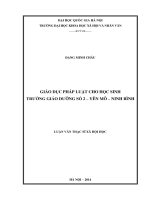 Giáo dục pháp luật cho học sinh trường giáo dưỡng số 2 yên mô   ninh bình 