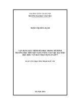 Vận dụng quy trình bài học trong mô hình trường học mới việt nam (VNEN) vào việc dạy học đọc hiểu văn bản nhật dụng ở lớp 7 