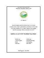 Khảo nghiệm một số giống keo tai tượng có khả năng chịu lạnh trong giai đoạn vườn ươm tại viện nghiên cứu và phát triển lâm nghiệp trường đại học nông lâm thái nguyen 